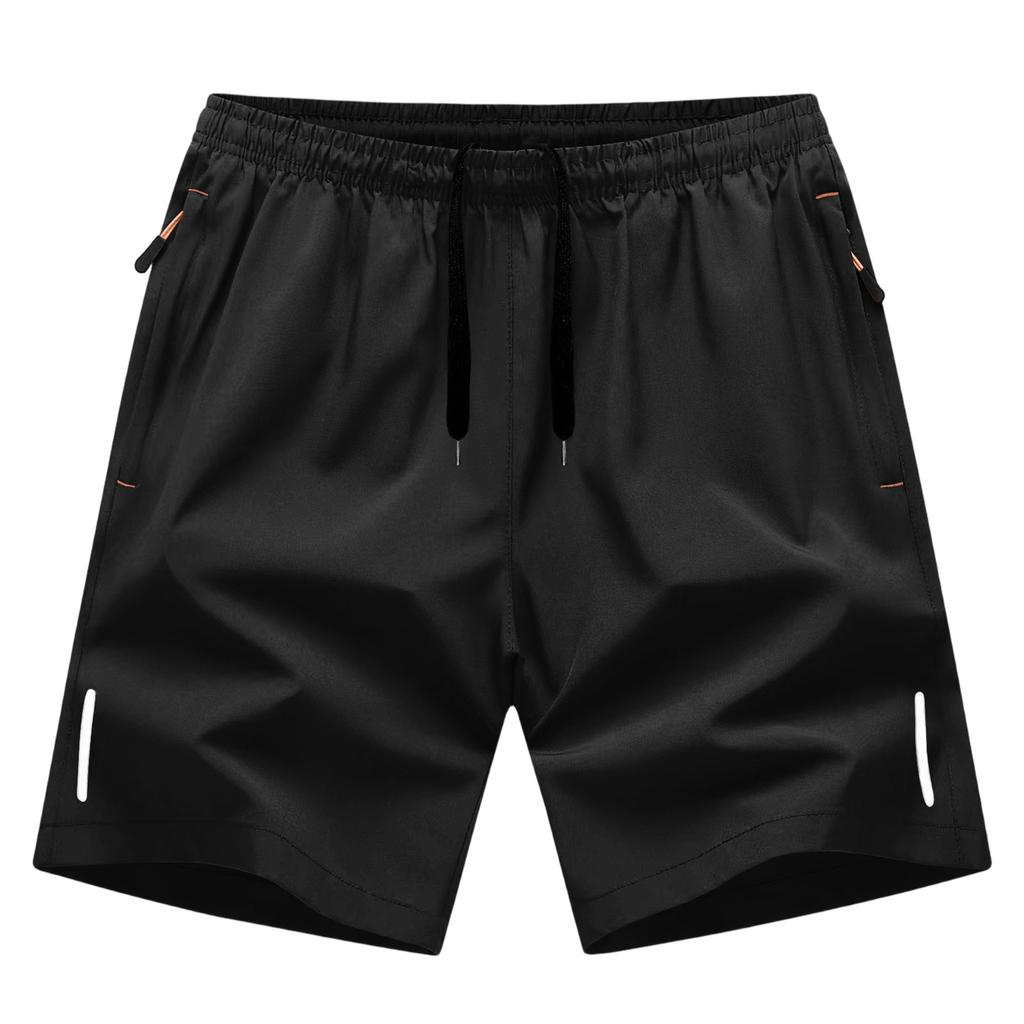 Men's Big Size Summer Quick Dry Beach Shorts Casual 5 Inch Sports Shorts Lightweight Breathable Elastic Waistband Drawstring