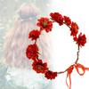 Bride Flower Crown For Wedding Floral Garlands Crown Hair Wreath Bright Color Flower Headbands Women Bride Headwear