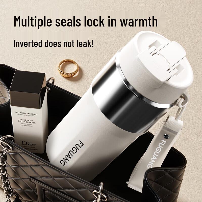 FUGUANG Dual-Drink Stainless Steel Coffee Travel Mug