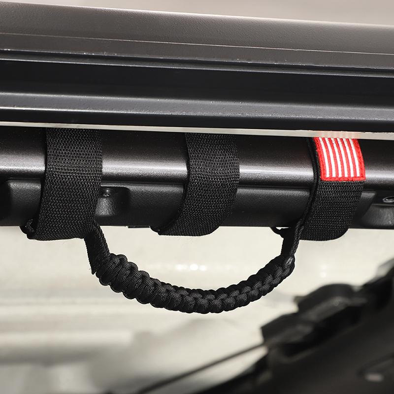 Auto-Regenschirmseil, Dachgriff mit Licht, für Jeep Wrangler JL/Gladiator JT JK 2007–2023, 2 Stück