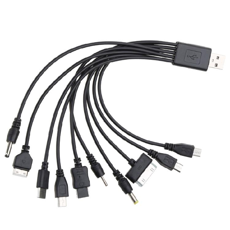 

USB Charger Cable 10 in 1 USB Cable For Smartphone Charger Cable 20CM/7.87in 1