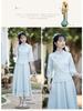 2025 Spring/Summer Women's Ethnic Retro Cotton Linen Embroidered Midi Skirt - Elastic Waist