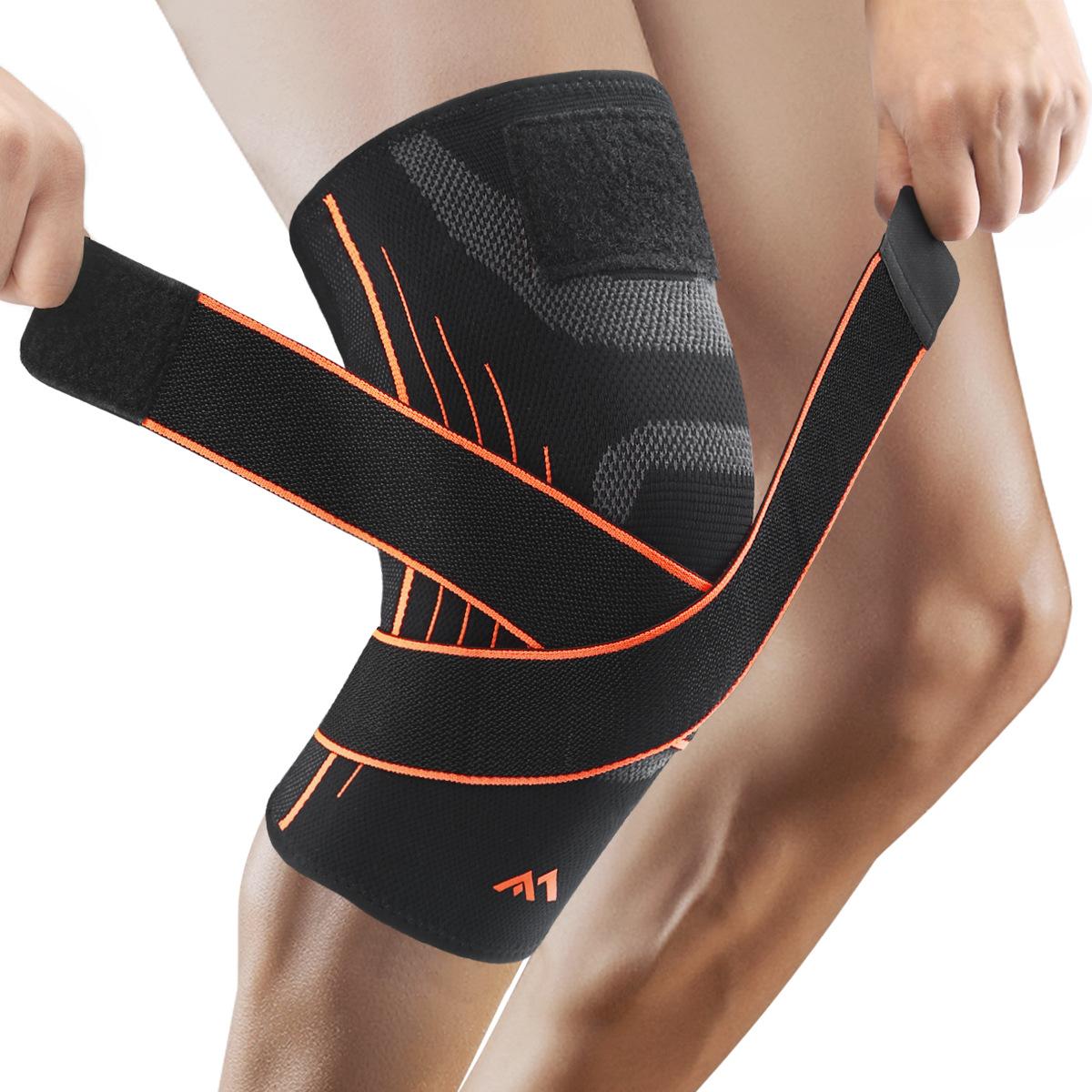 

GOUNOD HJ0113 Sports Knee Brace Support Compression Bandage Knee Protector for Running Hiking Cycling A