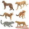 Realistic Leopard Model Toy Plastic Desktop Decoration 5-12.5cm Length 4-9.5cm Height