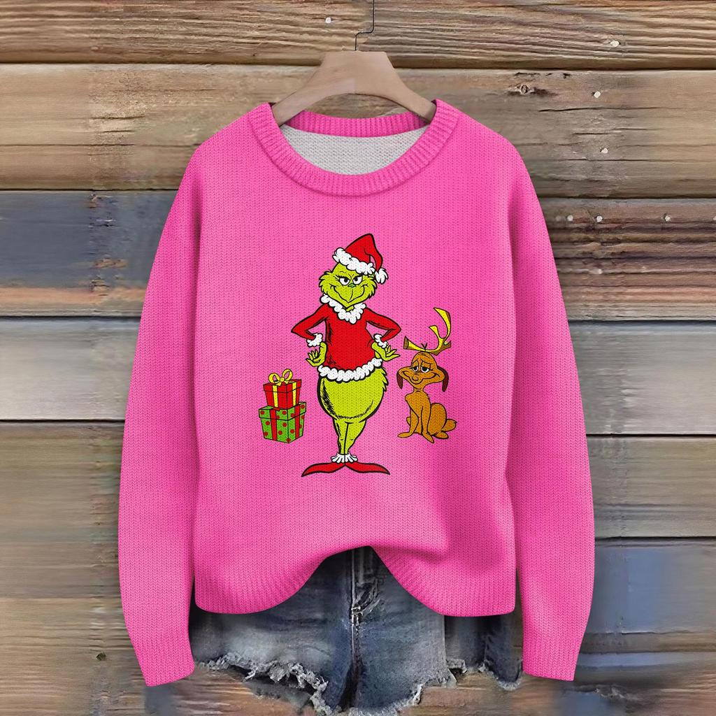 Women's Fashion Casual Long Sleeve Neck Sweater Pullover Top