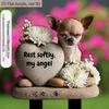 Acrylic Dog Memorial Plaque with Heart Stone Decor, 2D Flat Design for Garden & Small Dog Area, with Planter Ornament, Ideal Outdoor Yard Decoration