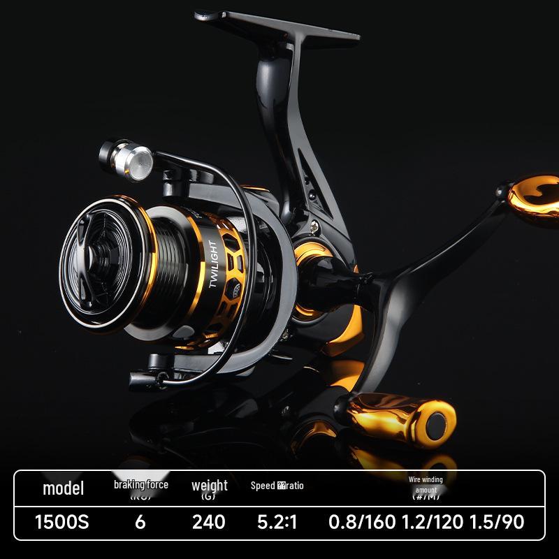 Haotun Zero-Gap Double Handle Spinning Reel: 5.2:1 Long-Cast, Squid & Micro-Object Fishing.