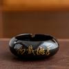 Creative Ceramic Ashtray Diamond Shaped Copper Buckle Storage Box with Lid Living Room Anti Fly Ash Home Decoration Accessories