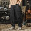 Overalls Men's New Summer American High Street Straight Men's Pants Trendy Brand Versatile Loose Paratrooper Casual Trousers