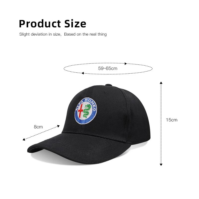 Car Stickers For Alfa Romeo Car Duck Tongue Cap Embroidery Logo Racing Baseball 3D Hat Adjustable Casual Trucket Hip Hop Hat For