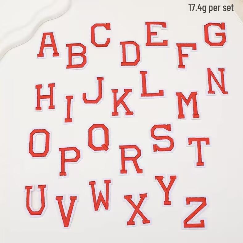 Multi-Color Embroidered Letter Patches for DIY Shoes, Hats, Bags, and Textiles.