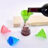 Kitchen Funnel Set 4 Pack, Small and Large, Kitchen Gadgets Accessories Foldable Silicone Collapsible Funnels for Filling Water Bottle Liquid Transfer