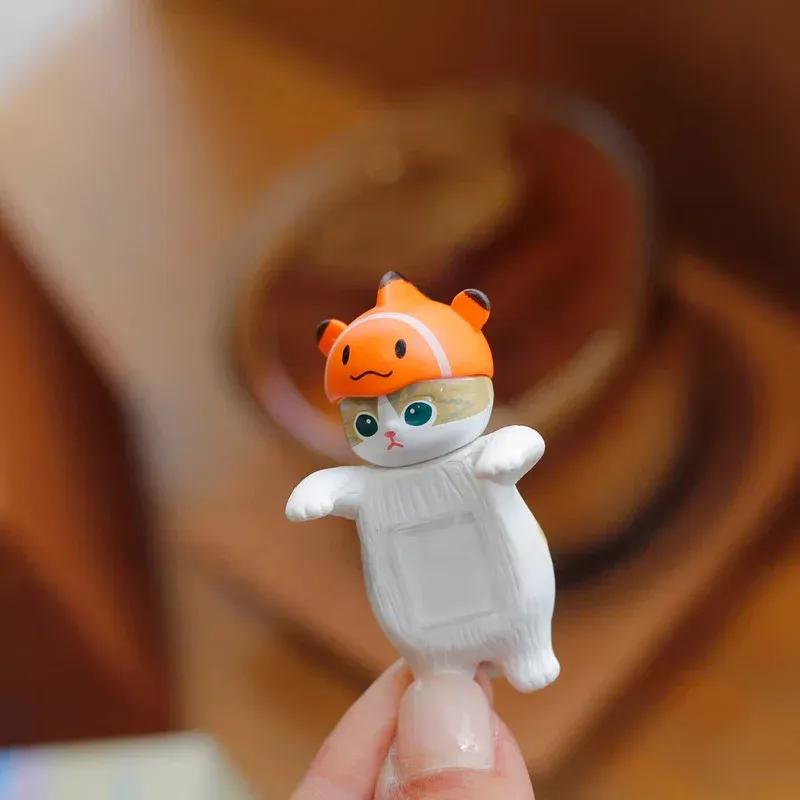Neueste Mofusand Ozeanparty Niedliche Katzenpuppe Handgehaltene Mobile Partydekoration Desktop-Ornament Überraschende Geburtstagsgeschenke