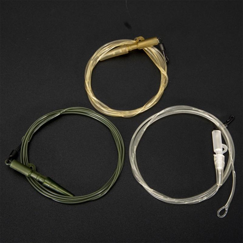 45LB Fishing Accessories Durable Leading Line Fluorocarbon Wire with Swivels 1pc