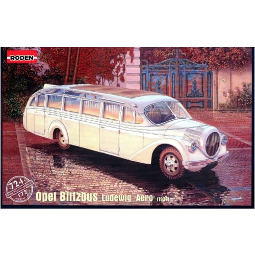 Roden 1/72 Scale German Opel Aero Provaganda Tourist Bus 1937 Plastic Model Kit RE72724