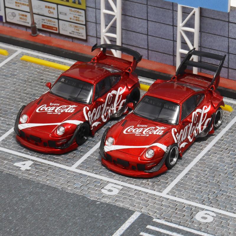 SW 1:64 RWB 993 Casted plastic imitation static alloy car model, boys' festival gift toy collection decoration item.