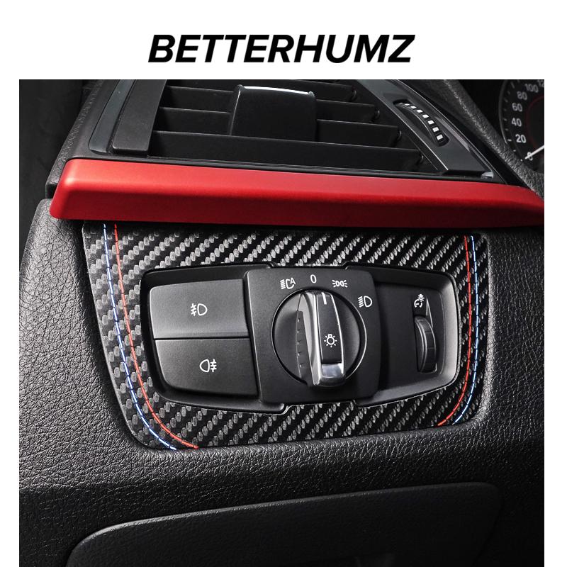 For BMW F30 F32 F34 Series 3 2013-2019 Made of Alcantara Headlight Switch Knob Trim Stickers Car Interior Tuning Accessories