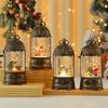Christmas Music Box Golden Bird Cage Ornament With Santa Claus And Snowman Decor For Holiday Gift