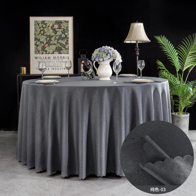 Hotel Round Tablecloth Fabric Restaurant Tablecloth Hotel Banquet Large Round Table Tablecloth Household Round Table Tablecloth