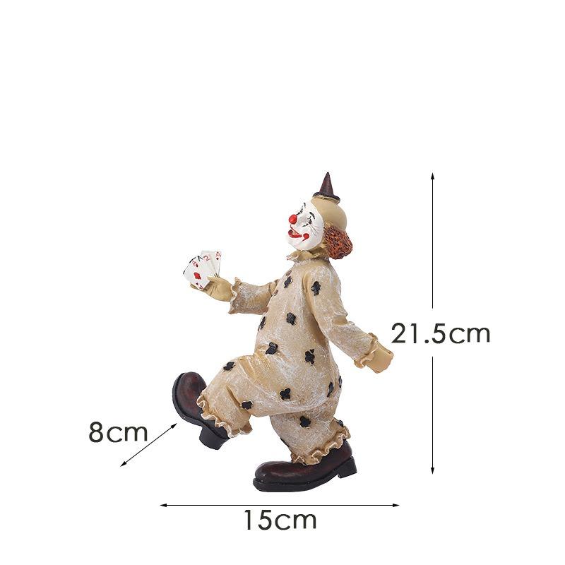 Nordic Circus Clown Figure Decoration Home Creative Decoration Desktop Entrance Foreign Trade Resin Crafts Wholesale Ornament