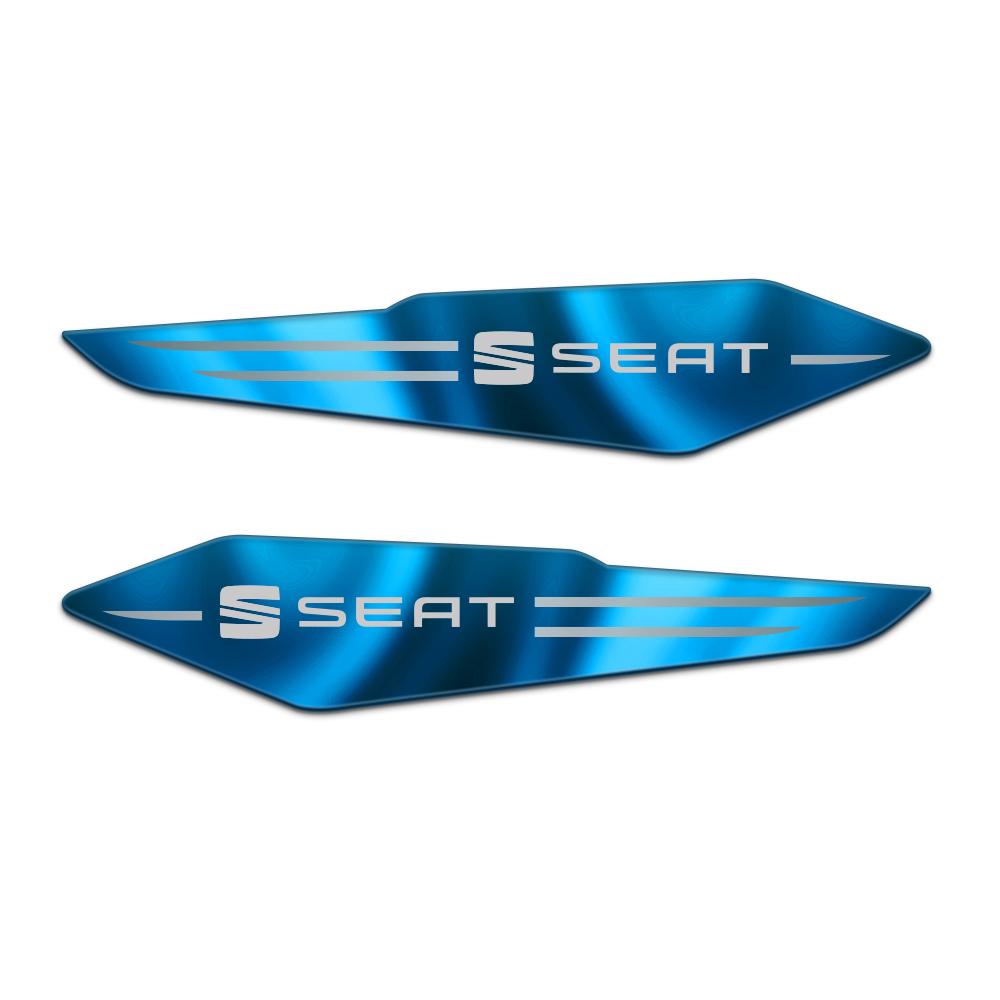 ydsh2 2Pcs Car Styling Car Wing Right & Left Side Fender Metal Stickers For Seat Leon Ibiza Arona Racing FR Cupra Toledo Altea Tarraco