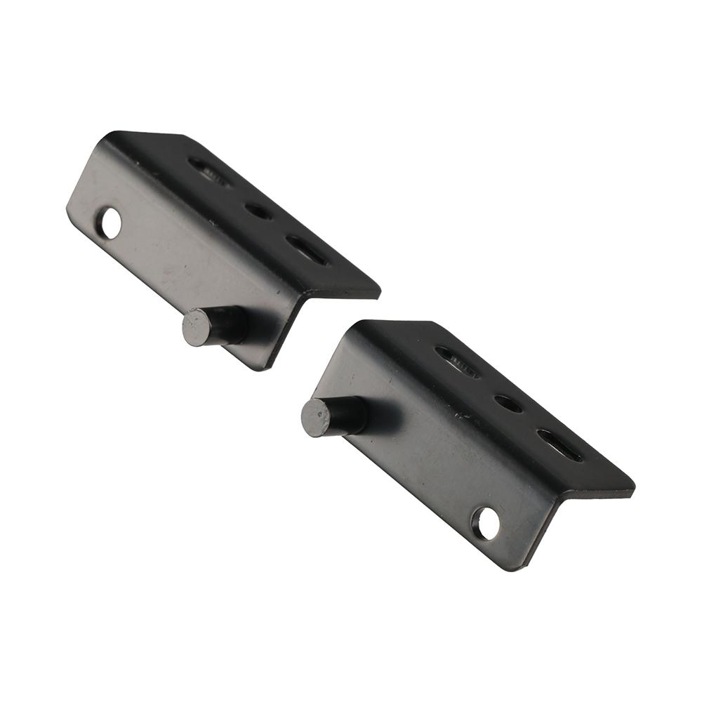 2pcs Black/Silver Concealed Shaft Multifunction Upper Lower Hinge Clips Furniture Hinge  Wood Doors