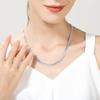 S925 Sterling Silver Gold/Solid Silver 8/16/18/20/22/24 Inch Side Chain Necklace for Women Man Fashion Jewelry Gifts