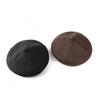 Beret PU Leather British Retro Style, Autumn And Winter  New Women'S Black Berets Hat Painter Cap Female
