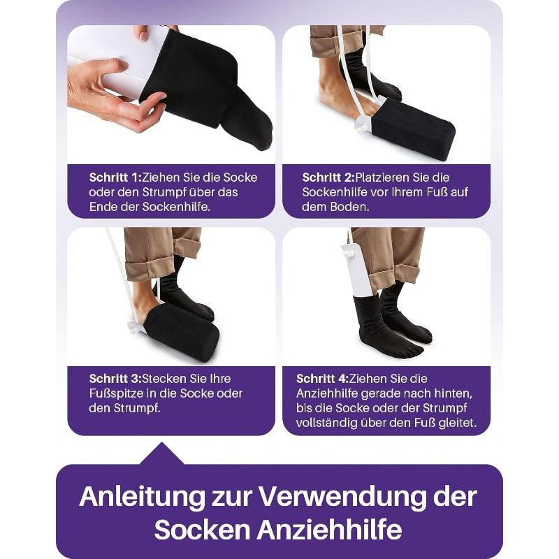 Stocking Dressing Aid, Improved U-shaped Dressing Aid for Socks and Stockings, Sock Dressing Aid After Hip Surgery, Sock Puller for Seniors