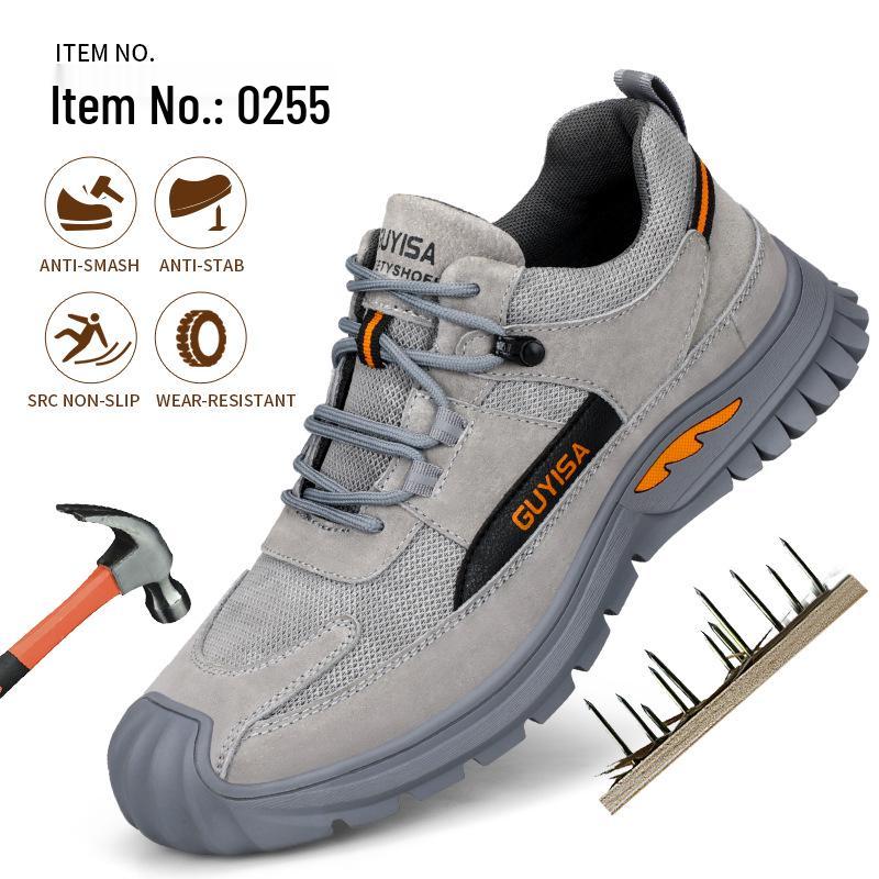 Men's Fire-Resistant Steel Toe Work Shoes - Anti-Smash, Anti-Piercing, Anti-Scald, Comfortable and Safe.