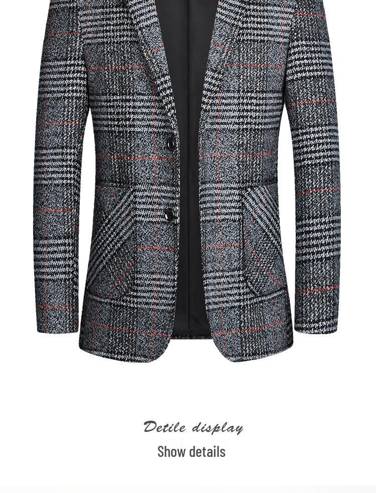 2025 Men's Slim Fit Single-Breasted Blazer: Spring & Autumn Casual Korean Style Fashion Trend