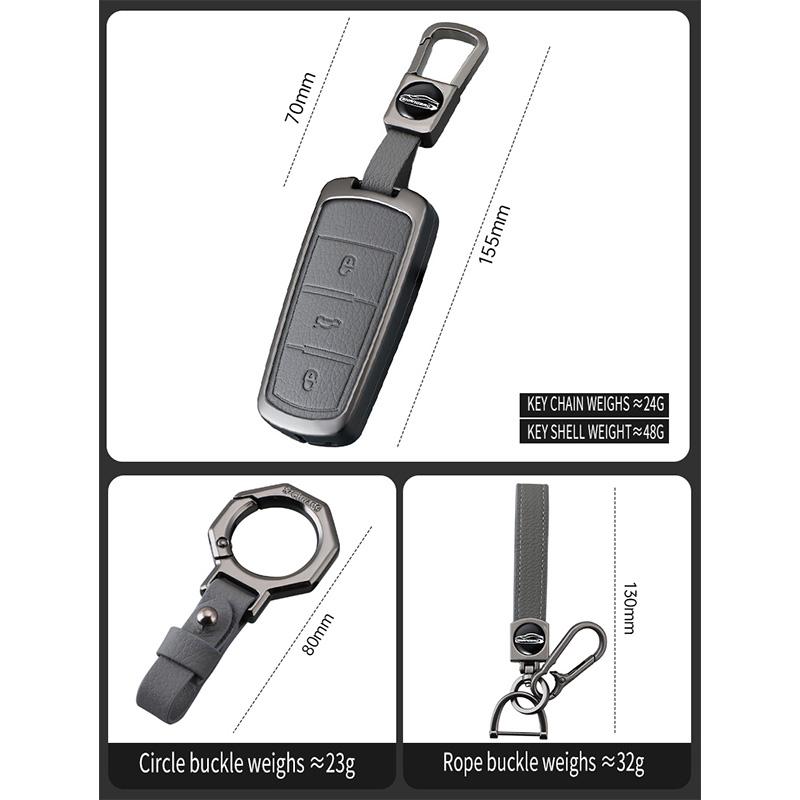 Zinc Alloy Leather Car Key Case For Volkswagen Cc Passat B6 B7 Passat 3C Cc Maogotan R36 B5 B7L Key Holder Car Key Case