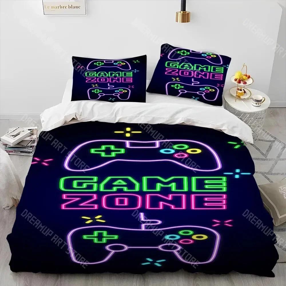 3D Print Gamer Game Controller Comforter Bedding Set,Duvet Cover Bed Set Quilt Cover Pillowcase,King Queen Size Bedding Set
