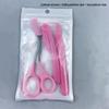 3-Piece Eyebrow Trimming Set with Scissors, Comb, and Small Trimmer