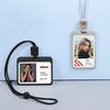 Hard Plastic ID Accessories with Lanyard Badge Holder Transparent Identification Card Holder Portable Cardholder