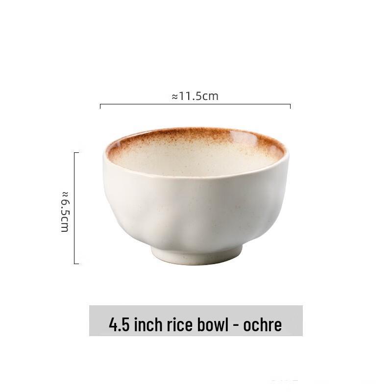 Meishangyuan Ceramic Lotus-Edge Bowls (2-Pack)
