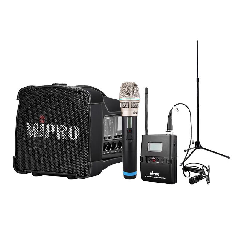 

MIPRO MA-100DBII Portable Bluetooth PA System with Dual Microphones & Stand CN plug (adapter included)