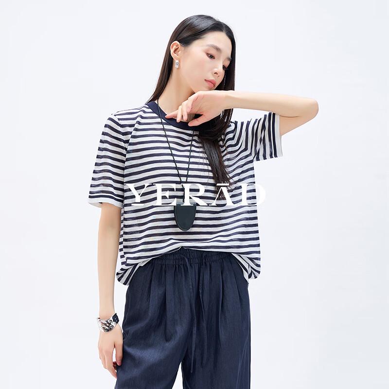 YERAD Women s Relaxed Fit Lightweight Knit Short Sleeve Top M