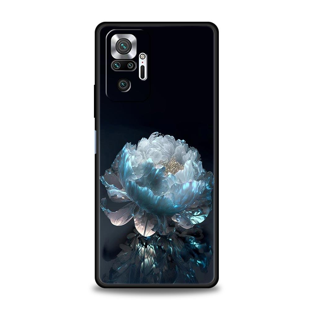 Phone Case For Xiaomi Redmi Note 14 13 12 5G 11 10 Pro Plus 4G 9S 9 14C 13C 12C 10C 9C 9A Soft TPU Cover Luxury Lotus Flower