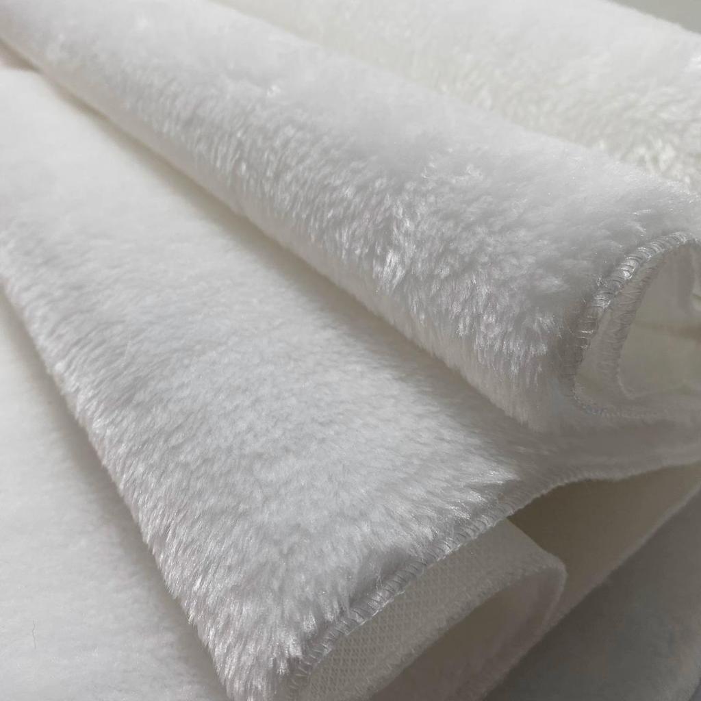 Black and White Plush Fabric Mat for Glasses, Phones, and Jewelry Display