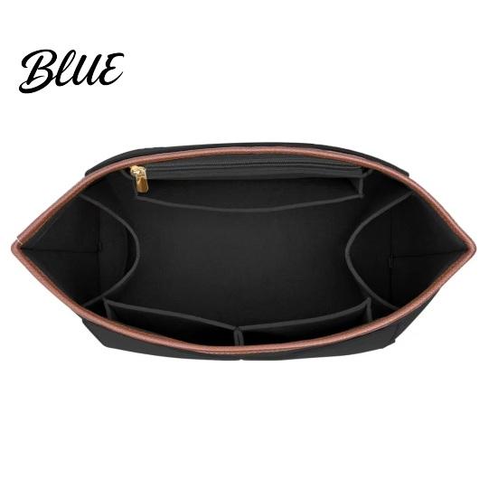 Travel Purse Organizer Insert Felt Multi-compartment Bag Handbag Shape Protector with Zipper Pocket for Women