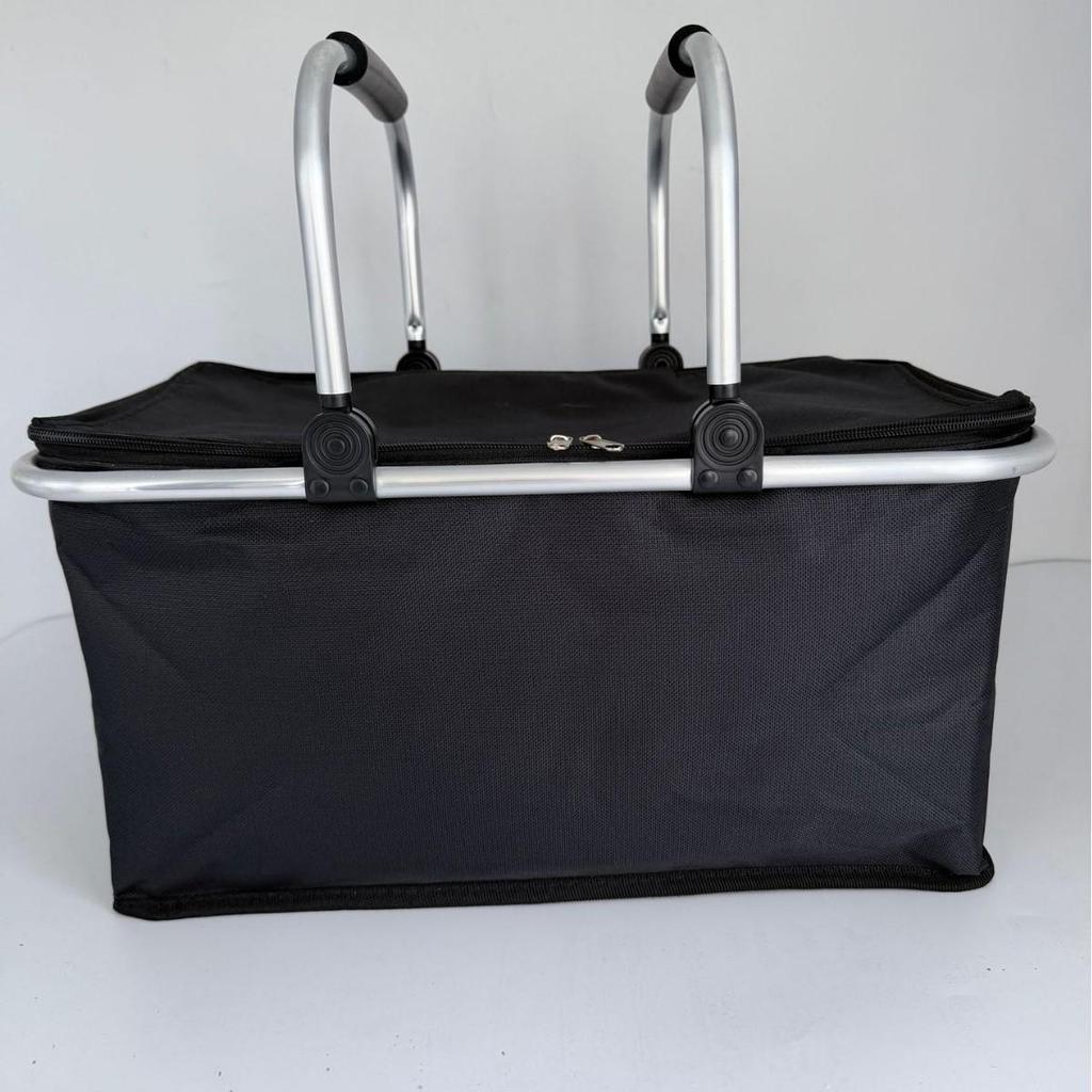 Portable Foldable Insulated Picnic Cooler Bag with Aluminum Foil Thermal Insulation for Camping and Outdoor Use