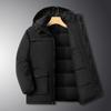 Men's Winter Middle-Aged And Elderly Cotton Coat Business Casual Mid-Length Cotton Coat Warm Comfortable Outerwear Coat