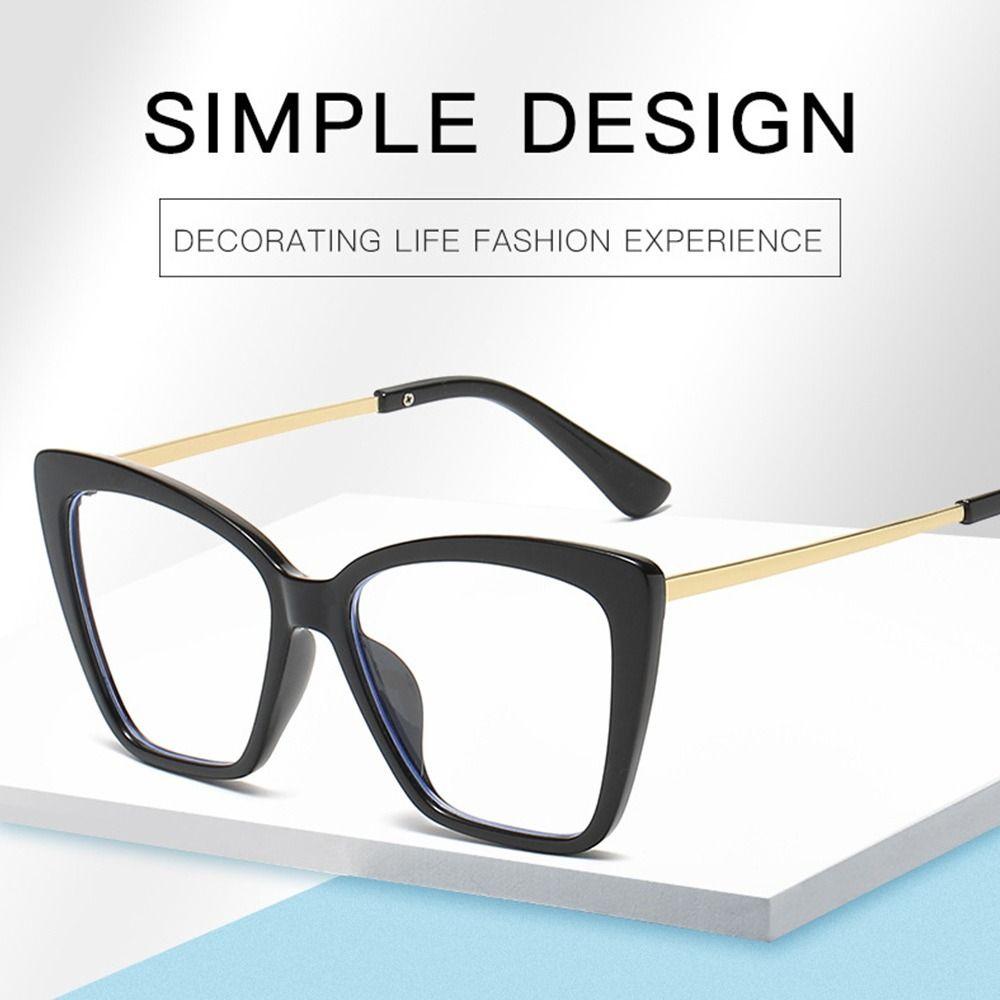 Eye Protection Ultra Light Frame Oversized Eyeglasses Computer Goggles Anti-Blue Light Glasses