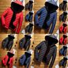 Stylish Men's Hooded Padded Coat Jacket For Winter With Warm Bubble Design