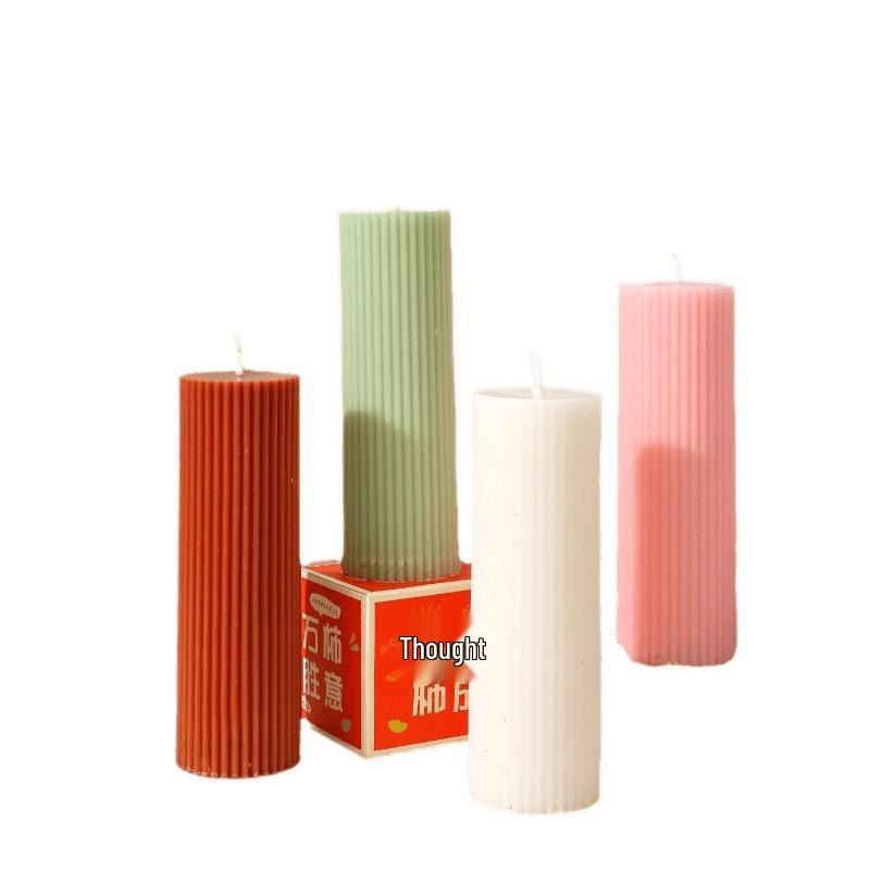European Roman Column Soy Candle - French Retro Scented Souvenir