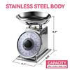 2 Pound Precise Portions Analog Food Scale 32 Ounces Stainless Steel Mechanical Kitchen Scale Removable Bowl Tare Function Retr