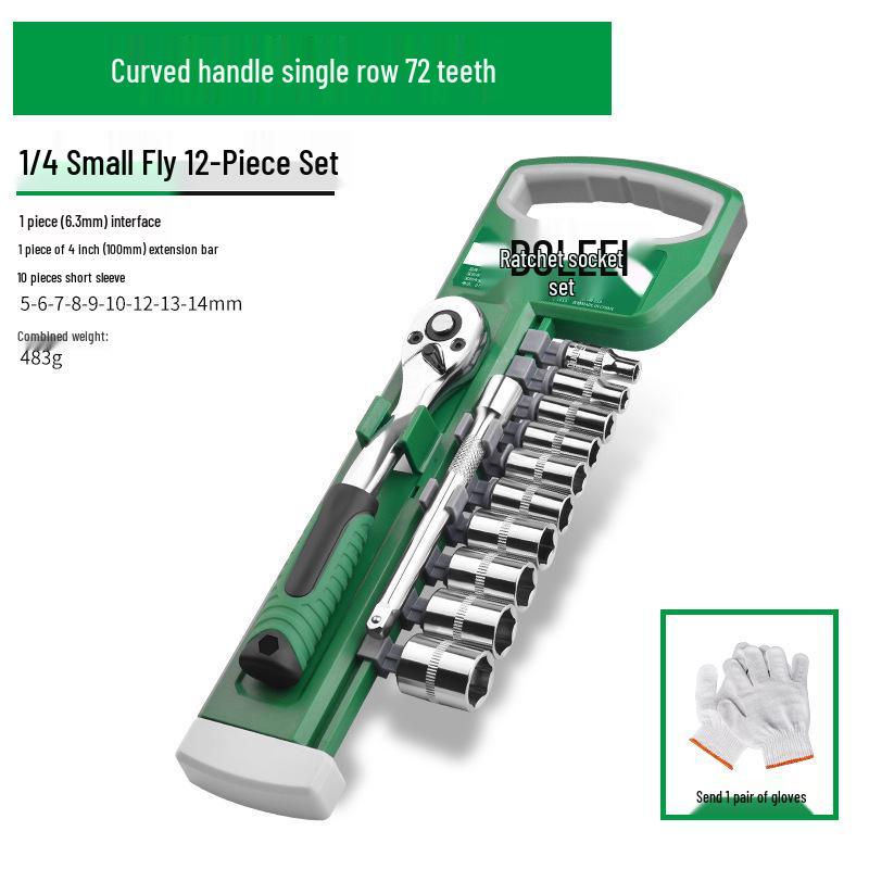 Universelles Sechskant-Ratsche-Steckschlüssel-Set für schnelle Autoreparaturen