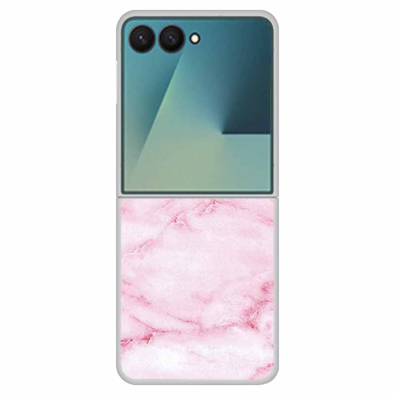 Funda For SAMSUNG Z Flip 7 Cases Marble Clear Hard PC Phone Back Cover for Galaxy Z Flip7 5G Back Cover ZFlip7 Transparent Shell