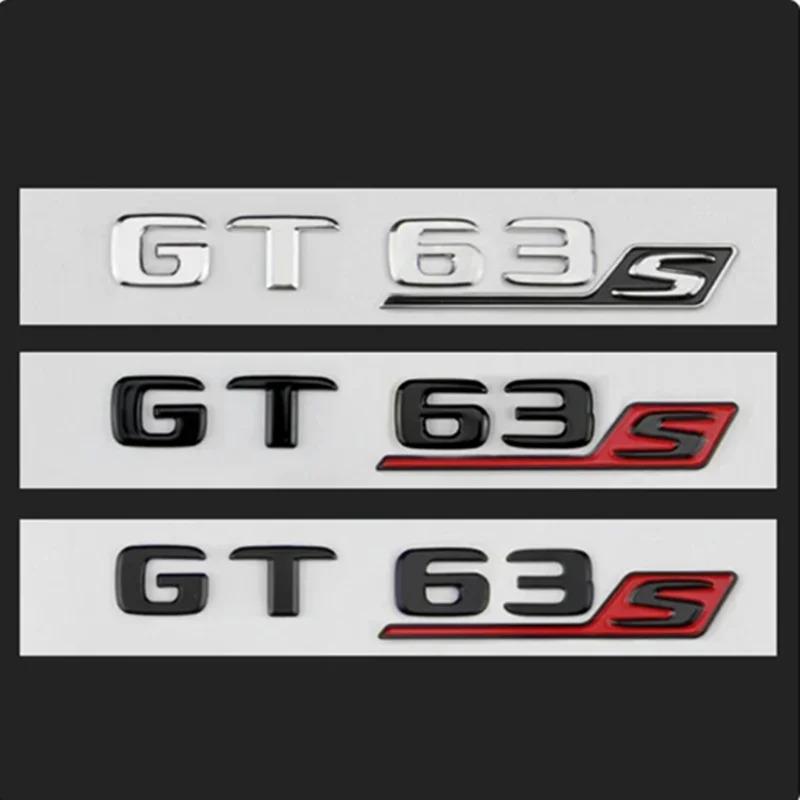 ABS Chrome Glossy Black Letters Car Rear Trunk Badge Logo Emblem For Mercedes-Benz GT GT43 GT50 GT53 GT63S C190 Auto Accessories PL1